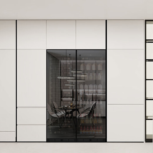 EREMITE 400 depth ultra-thin embedded red wine cabinet constant temperature wine cabinet beverage cabinet tea refrigerator wine storage cabinet sideboard wine cabinet 1.79m mirror door single temperature variable frequency 77 bottles