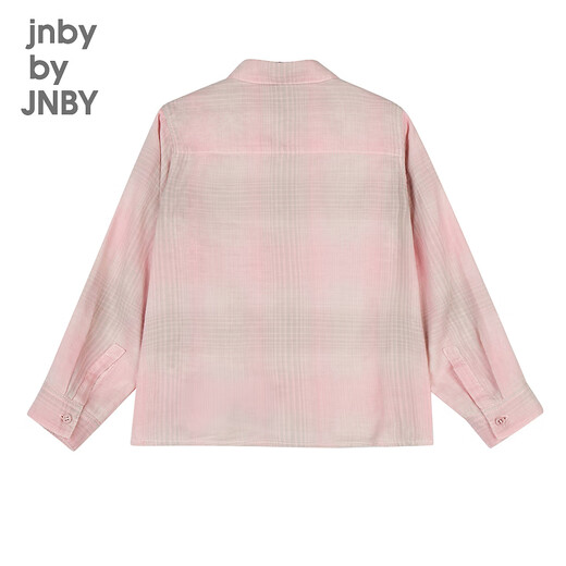 Jnby by JNBY Jiangnan Buyi children's clothing autumn shirt long-sleeved cotton gradient plaid comfortable boys and girls 1N9211340 906 gray powder 130 cm