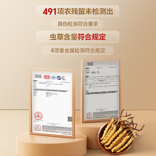 秦仁堂冬虫夏草 5根/g 4克 约20根礼盒装送礼佳品营养品冬虫夏草礼盒
