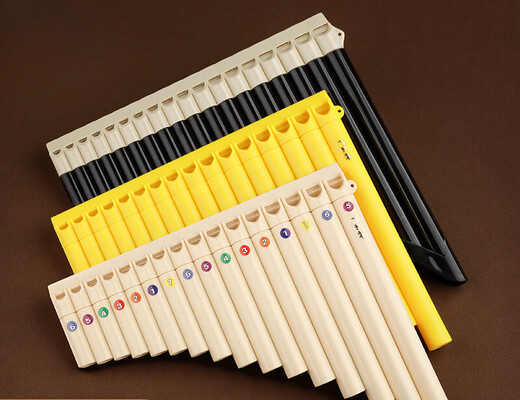 
Bamboo forest Qianzi Yuzhu Panflute 16/18 tube C tune beginners and professional playing national musical instruments for children and elementary school students special flap flute sliding blow tube [16 tubes] beige + gift bag