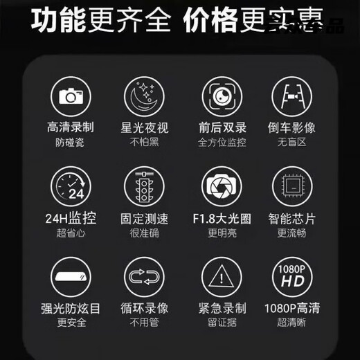 HD 1080p Car Dash Recorder Mini Car Night Vision All-in-One-Einzel- und Doppel-Objektivsaugne-Becher-Typ Universal T679 HD-Version Single-Objektiv + Kartennotor