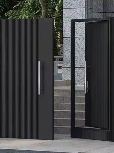 金赋顺别墅庭院大门双开门铁艺乡村庭院子门单双开不锈钢花园小区铝合金 款1（常规铁艺/平）