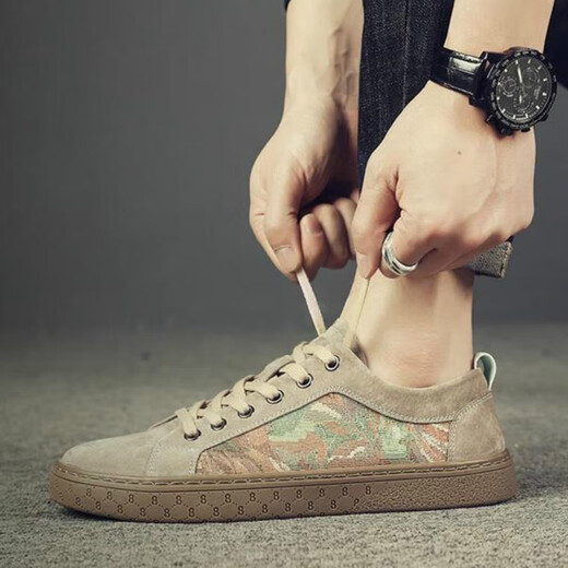 Jrnr Brand Men's 2025 Summer New Breathable Corea Corea Casual zapatos de lienzo versátiles Zapatos para hombres White 41