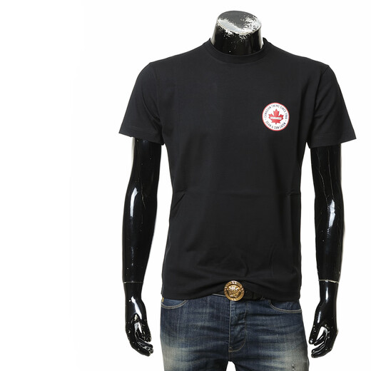 DSquared2/D2次方 奢潮男士时尚简约短袖圆领T恤 S74GD1396 D20020 黑色 900 XL