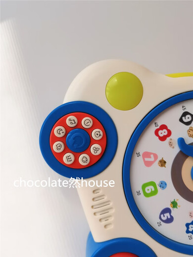 Children's Learning Clock Early Education Toy Music Learning Machine Time Enlightenment Baby Toy 1-3 Years Old Clock Enlightenment Early Education Machine English Version