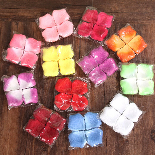 Valentine's Day atmosphere layout, simulated petals, roses, proposal, marriage confession, birthday decoration, romantic wedding, newlywed room, blue petals/120 pieces