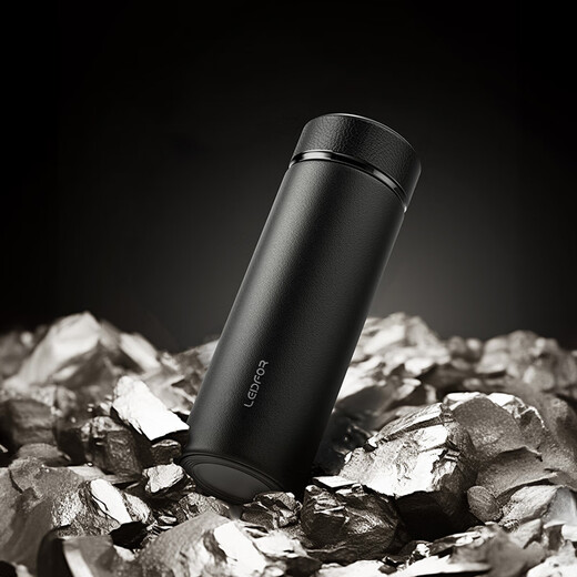 LEIDFOR T21 pure titanium insulated cup men's business car cup high-end water cup gift box tea cup matte black 550ml