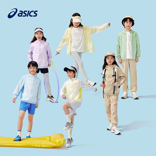 ASICS children's clothing 25 summer new men's and women's UPF50+ ice cicada sun protection clothing woven breathable jacket 6000 purple 170