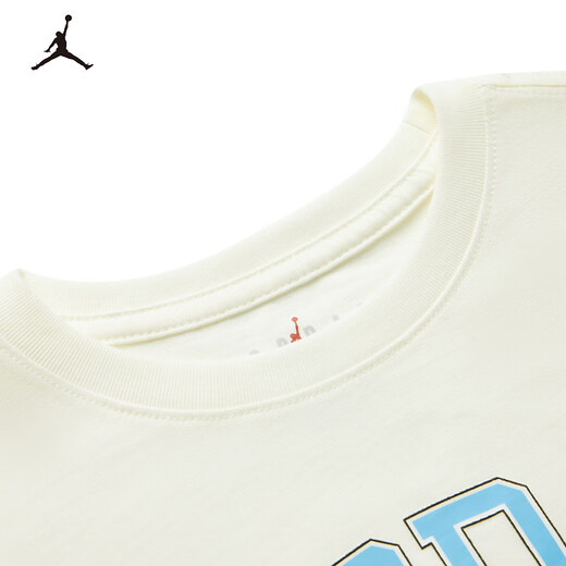 NIKE JORDAN Nike AJ children's clothing boys' fake two-piece pure cotton long-sleeved T-shirt autumn new children's bottoming shirt marshmallow pure cotton 160/76 recommended height 152-158cm