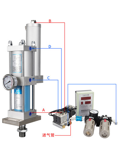定制适用MPTAPTSTA气液气动增压缸1T3T5T8T10T15T20T30T50T大压力冲床气缸 特价MPT63X15051T