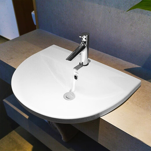 Toto Badezimmer halbbörbliche Ein-Loch-Tisch-Top-Waschbecken LW983CB Echtes Haushaltskeramikwaschbecken LW983CB (Einzelbecken enthält kein Zubehör)