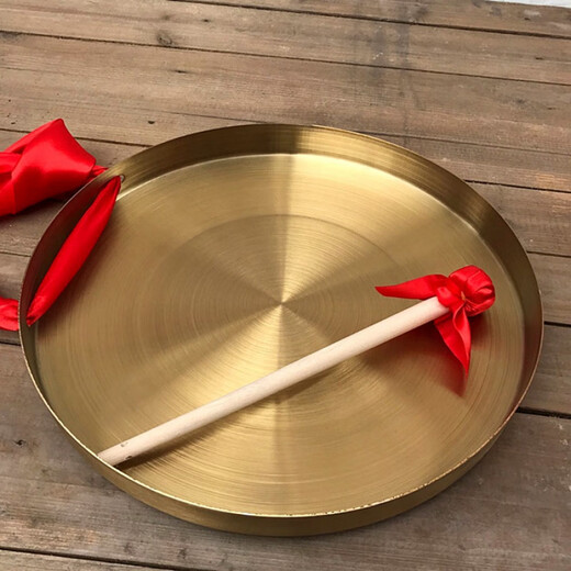 Sound und Idee verdickter Gong 40 cm 30 cm Big Gong Hochwasserprävention Warnung Gong 50 Gong Trommel dreieinhalb Musikinstrumente Props Plattierende Gong Hammer 50 cm Dicked Diasmesser Gong + Hammer