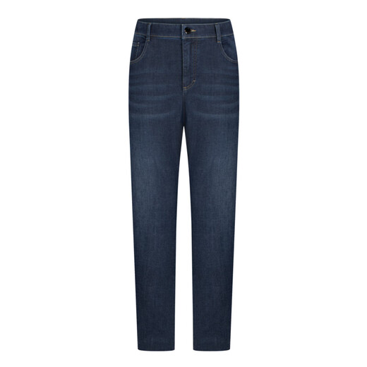 劲霸男装春秋款纯色水洗牛仔裤子男直筒棉微弹简约长裤|BQRT1320 深兰 35