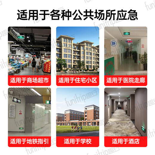 Quxing Fire Emergency Sign Light National Standard LED Safety Exit Light Emergency Evacuation Indicator Light Single Sided