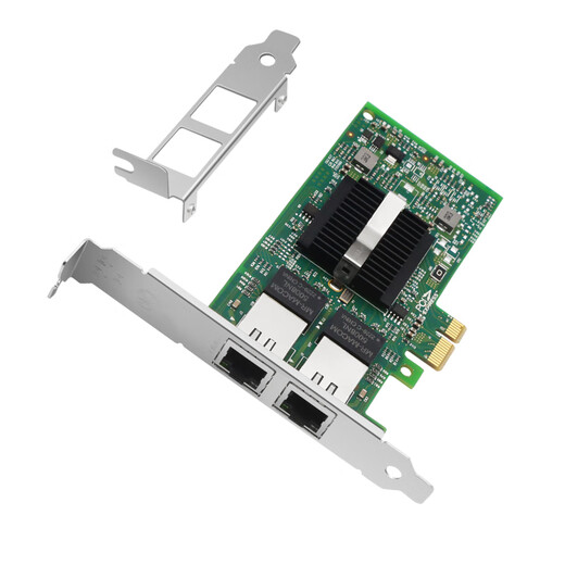 Nokoxin Gigabit wired dual port network card Intel chip Gigabit four electrical port server network card Soft routing ROS converged vision industrial camera network card Intel82575 chip Gigabit dual electrical port PCI-E X1