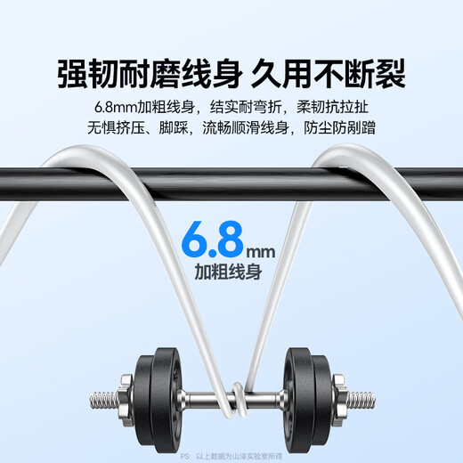 山泽 电脑电源线1.8米【国标3C认证】台式主机显示器三孔芯品字尾 电饭锅煲打印机箱通用 白色DY-3KX