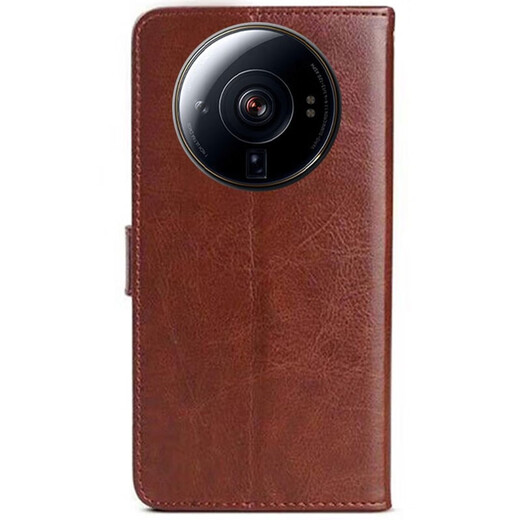 Mr.GJ Adecuado para Xiaomi 12S Ultra Mobile Telephip Flip Case de cuero Funda Tarjeta de billetera ANTIGULA CONCURSO ANTI-FALL BAJA CONCURSE PROTECTIVA MAGNETA MAGNITA PARA HOMBRES Y MUJERES XIAOMI 12S ULTRA [MARRÓN]