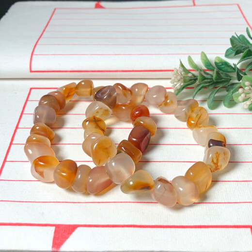Jinshitong Old Phoenix Old Phoenix Ocean Chopin Rough Stone Bracelet Irregular Bracelet Agate Flower Men's and Women's Single-Ling Dark Gray 1049