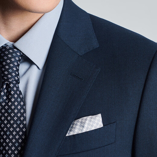 Angel Bird Business Travel Anti-wrinkle Suit (Top) Men's Easy-Care Commuting Suit Jacket KEBB246012U Blue 46A