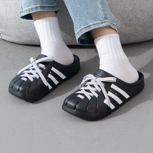 阿迪达斯 （adidas）男鞋女鞋 25夏季新款户外沙滩鞋轻便透气拖鞋凉鞋勃肯鞋洞洞鞋 JH9848/下单赠鞋带 46