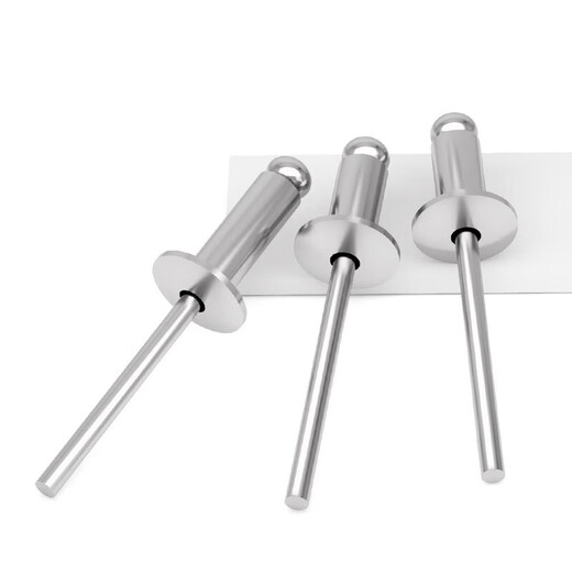 Jinchao all-iron flat round head rivets steel rivets open round head core blind rivets flat round head iron rivets M3.2*6 (50 pieces)