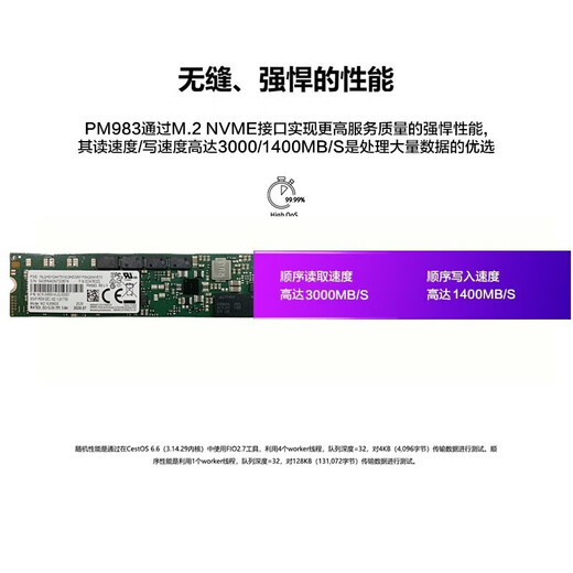 三星PM983/PM9A3 （Samsung）企业级固态硬盘SSD PCIE4.0 NVME M.2 22110 服务器工作站适用 PM983 M.2接口 22110 960G