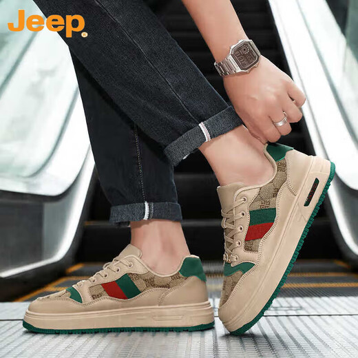 Jeep (Jeep) 2025 Sommer Extra-große Brettschuhe 45 Original Nischen-Trendy-Schuhe 46 Sportlosenschuhe 47 Retro Light Luxury Herrenschuhe 48 6175 Meter Grün 36