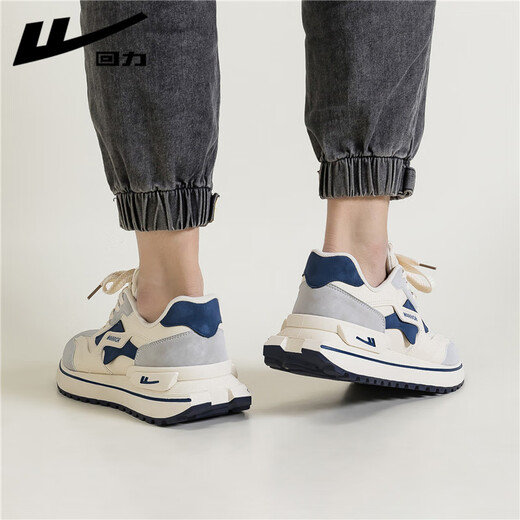 Warrior official men's shoes winter sports shoes men's versatile casual running shoes men's trendy leather dad shoes