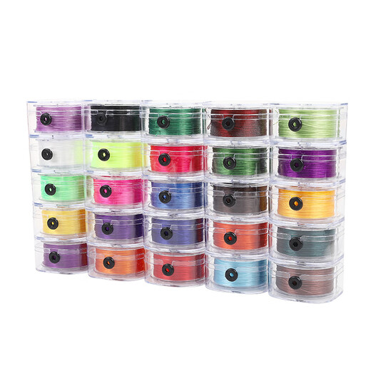 Minamiuri flat silk elastic cord bracelet elastic cord elastic cord Wenwan cord thread bracelet elastic cord 0.8mm beaded cord square box flat silk elastic cord - white