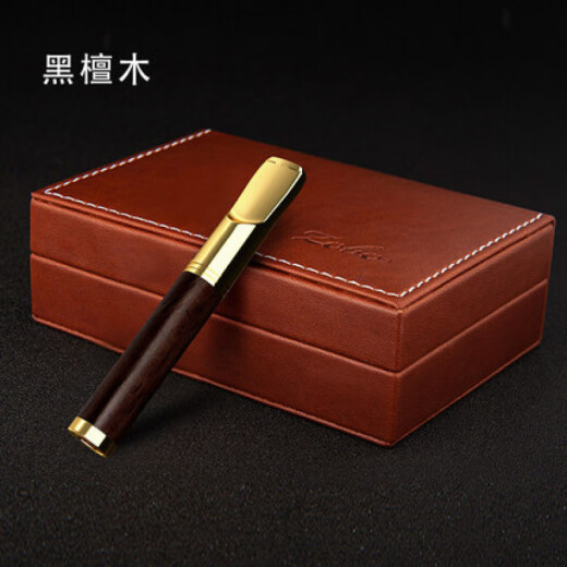 正牌烟嘴粗中细一体过滤循环型可清洗檀木磁石四重过滤男烟具 (粗中细一体)红檀木671