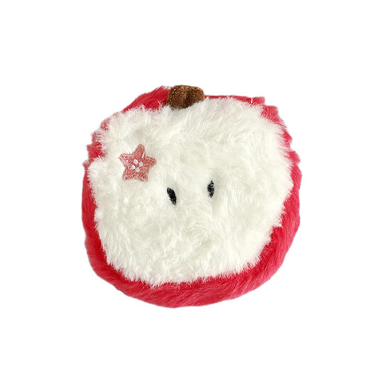 Reinajoy lindo dibujos animados verdes manzana plush billetera de monedas misceláneas paquete de almacenamiento keys paquete rojo auriculares bordados creativos paquete pequeño