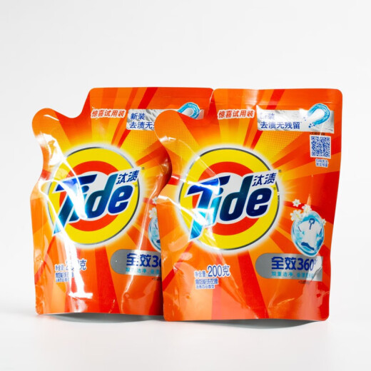 Tide ordinary laundry detergent refill 500g bag full effect 360 hand wash machine washable household 200g*2 bags