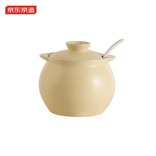 Large-capacity lard tank made in Tokyo, ceramic salt tank, oil tank, seasoning tank, pepper oil storage tank, 700ML cream white