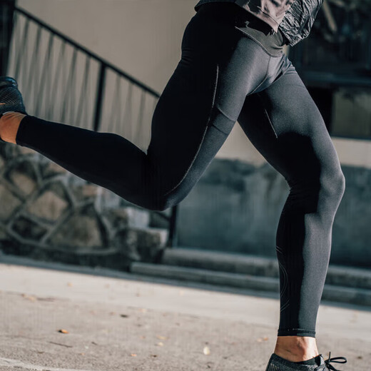 Flipbelt fitness shark pants sports training running quick-drying tight compression waist bag pants classic black S