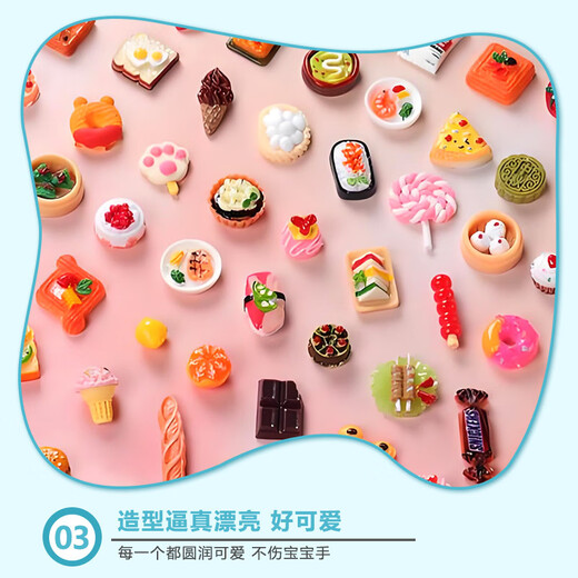 BailLuang mini gastronomie play sac aveugle box simulé modèle alimentaire 60 maison pour enfants ornements ornements d'anniversaire cadeaux