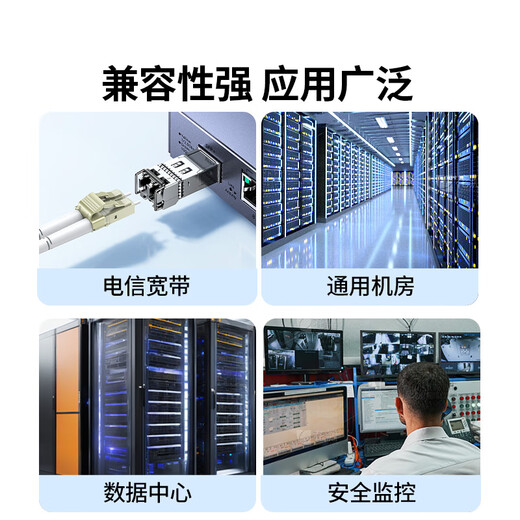 绿联光纤跳线 电信级万兆LC-LC多模双芯OM3 低烟无卤入户光纤线机房工程专用收发器跳纤尾纤 20米