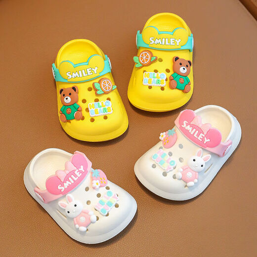 Sweet Chengzhi Kinderhöhlenschuhe Tasche Zehen Cartoon Mädchen Sommer Baby Innenweite Sohle 1-6 Jahre alt 2 Anti-Slip-Jungen Sandalen rosa 140 (innere Länge ca. 13,5 cm)