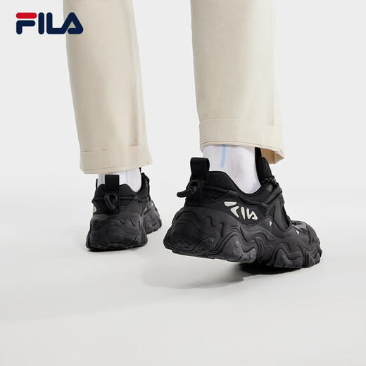 斐乐（FILA）休闲鞋猫爪鞋5代运动鞋春季新款男鞋老爹鞋 黑-BK 42