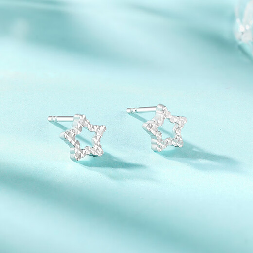 Liuguifu Jewelry PT950 Platinum Earrings Love to the Galaxy Platinum Stud Earrings for Women PT0200066 1.20g