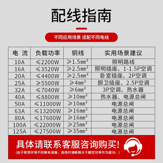DELIXI air switch DZ47-125 3P 125 3-phase 125A rated current 380V small circuit breaker without leakage protection
