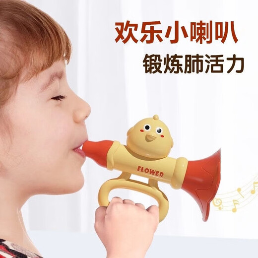 迪紫兔婴儿喇叭玩具8个月可吸可吹小喇叭宝宝吹吹乐哨子口哨儿童吹奏乐 萌鸟喇叭+【蜗牛口哨】
