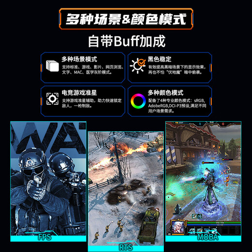 ViewSonic 27-inch 2K FastIPS Native 200 Super 210Hz Hardware Low Blue Light 500nit (max) High Brightness 1ms E-Sports Delta PS5 Monitor VX27G58-2K