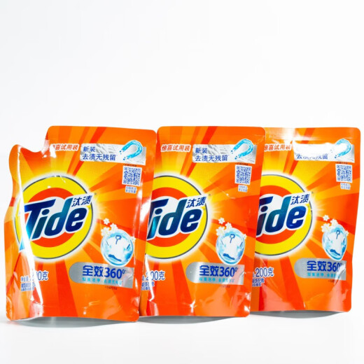 Tide ordinary laundry detergent refill 500g bag full effect 360 hand wash machine washable household 200g*2 bags