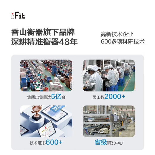 iFit体重秤家用电子秤小型耐用精准人体称重 精准体重秤 体重秤-白【电池】