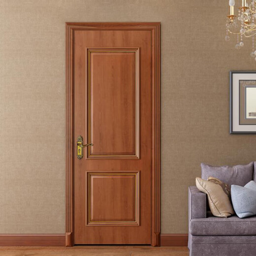 Mengyier Thai Oak Door Bedroom Door Solid Wood Oak Door Original Wood Door Chinese Style Room Door Indoor Painted Door Thai Rubber Wood Buckle Line Style