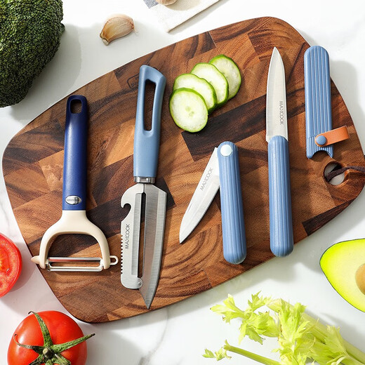 MAXCOOK couteau à éplucher pliant en acier inoxydable de style nordique, couteau à fruits, couteau à éplucher, éplucheur, raboteuse à fruits, éplucheur MCPJ3720