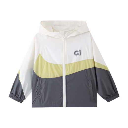 
Zuoxi boys' sun protection clothes children's skin clothes 2025 summer hoodie sun protection clothes thin coat trendy gray 150