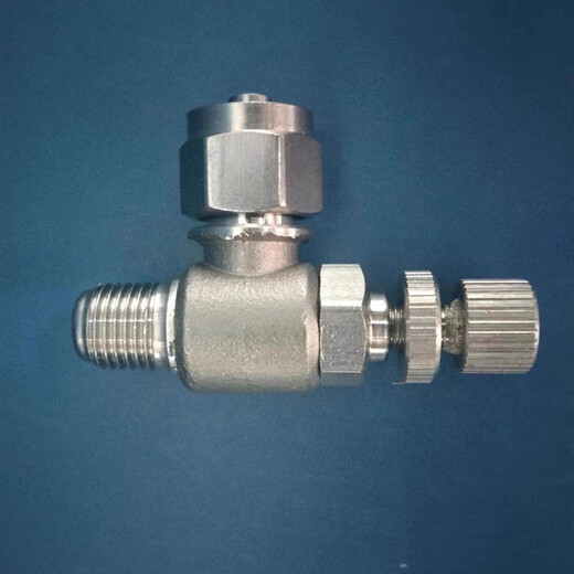 Zhuankai 304 stainless steel SL right angle card sleeve one-way throttle valve copper pipe stainless steel fast pneumatic speed control valve regulating valve SL right angle card sleeve throttle valve 1/2-10mm