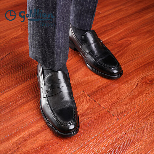 Goldlion Herrenschuhe Business Fashion Hochzeitsschuhe personalisierte Lederschuhe bequeme Slipper G58230093aaa Black 40