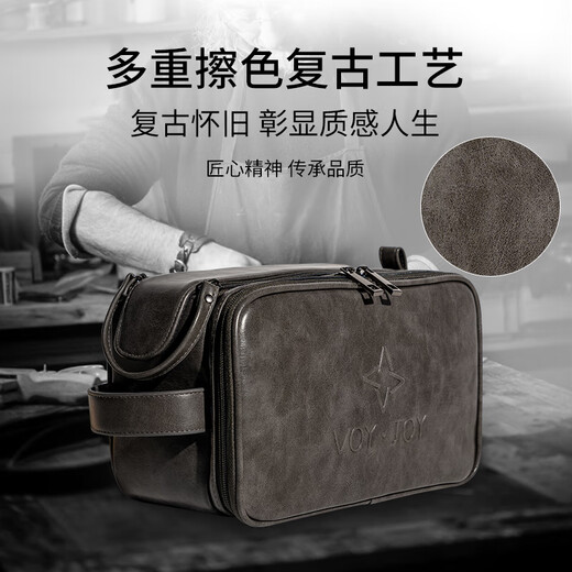 Wellide travel toiletry bag for men, high-end business trip, waterproof dry and wet separation storage bag, large capacity magnetic makeup bag, gentleman blue, waterproof, dirt-resistant and durable, dry and wet separation, partitioned storage, strong load-bearing